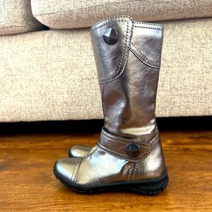 Nordstrom holidays dress silver girls boots size 23 US size 7
